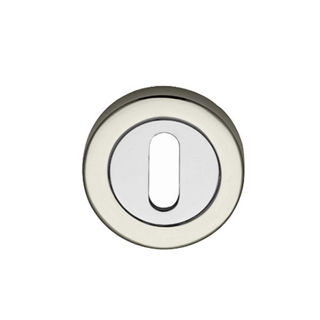 Picture of Lever on Rose Standard Escutcheons - Polished Chrome/Satin Chrome