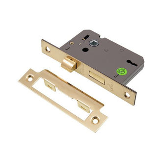 Picture of 3 Lever Sashlock Electro Brass  63mm (2.5") (Pre-Packed)