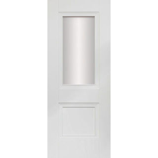 White Primed 2 Panel Darwin Clear Glass Door Murdock Builders Merchants