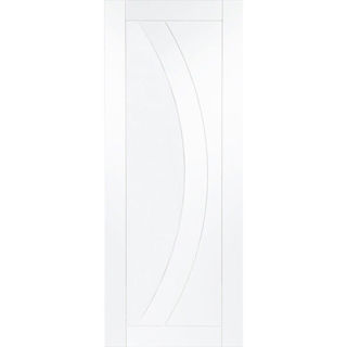 White Primed Portroe Grooved Curved Door Murdock Builders Merchants