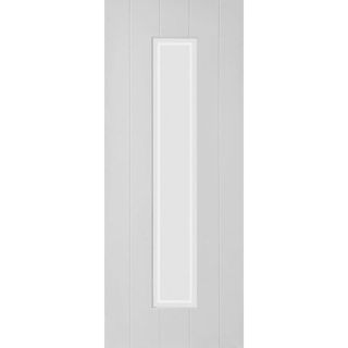 White Primed Somerset Frosted Door Murdock Builders Merchants