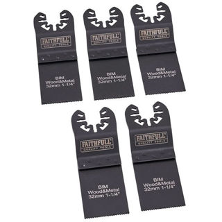 Faithfull 5 Piece Multi-Tool Blade Set Murdock Builders Merchants